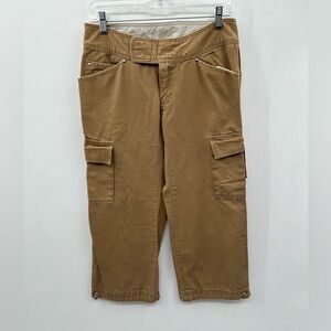 THE NORTH FACE A5 tan cargo cotton gorpcore athleisure activewear capri pants. 6
